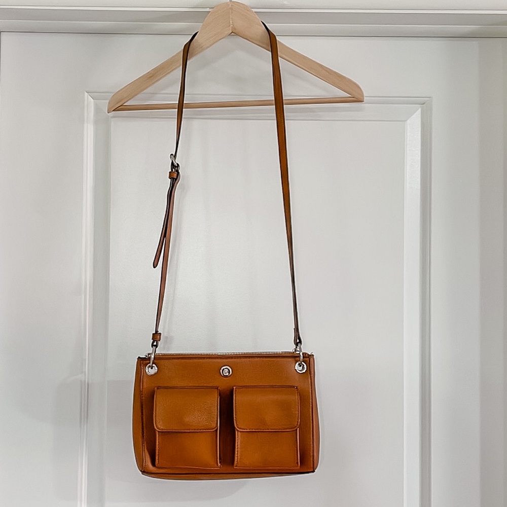 Chaps Cognac Crossbody Bag